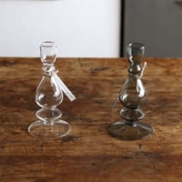 ガラスベースLONG A クリア・グレー flower vase 花器