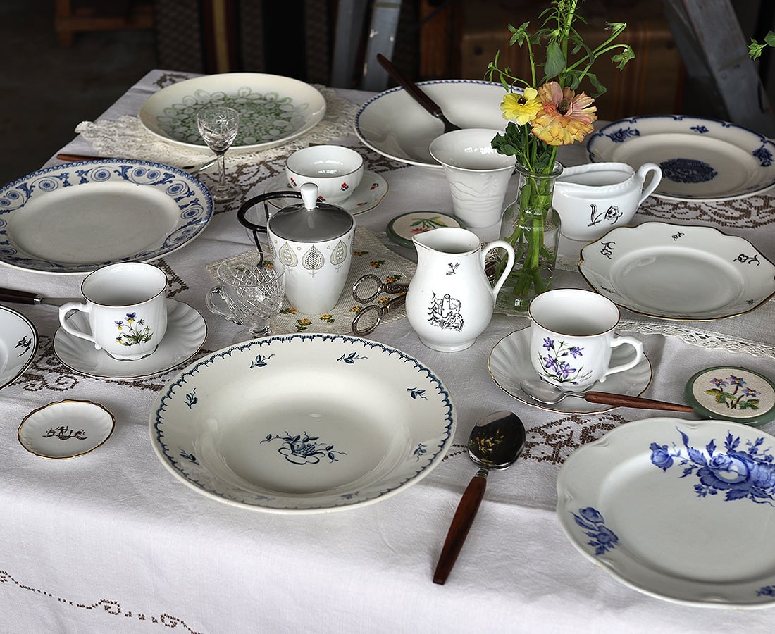 Vintage SWEDEN FLOWER'S ヤグルマギク CUP&SAUCER 4 (po