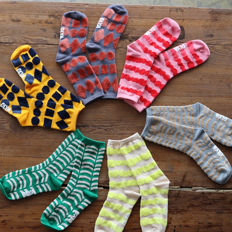 Olya Fluffy Socks フラッフィーソックス/Shapes DGY | picco