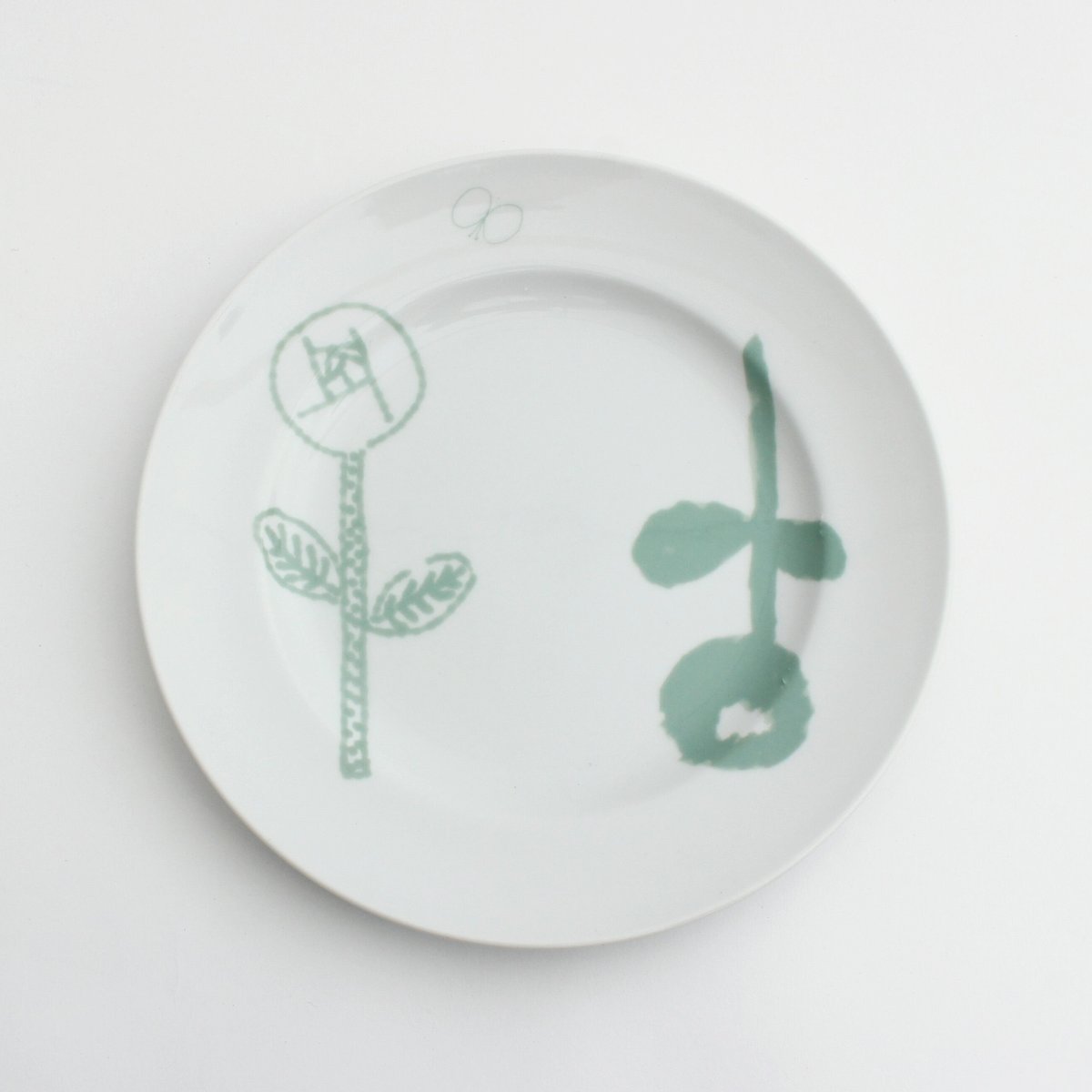ミナ ペルホネン MINT GREEN FLOWER ミディプレート21cm | piccol