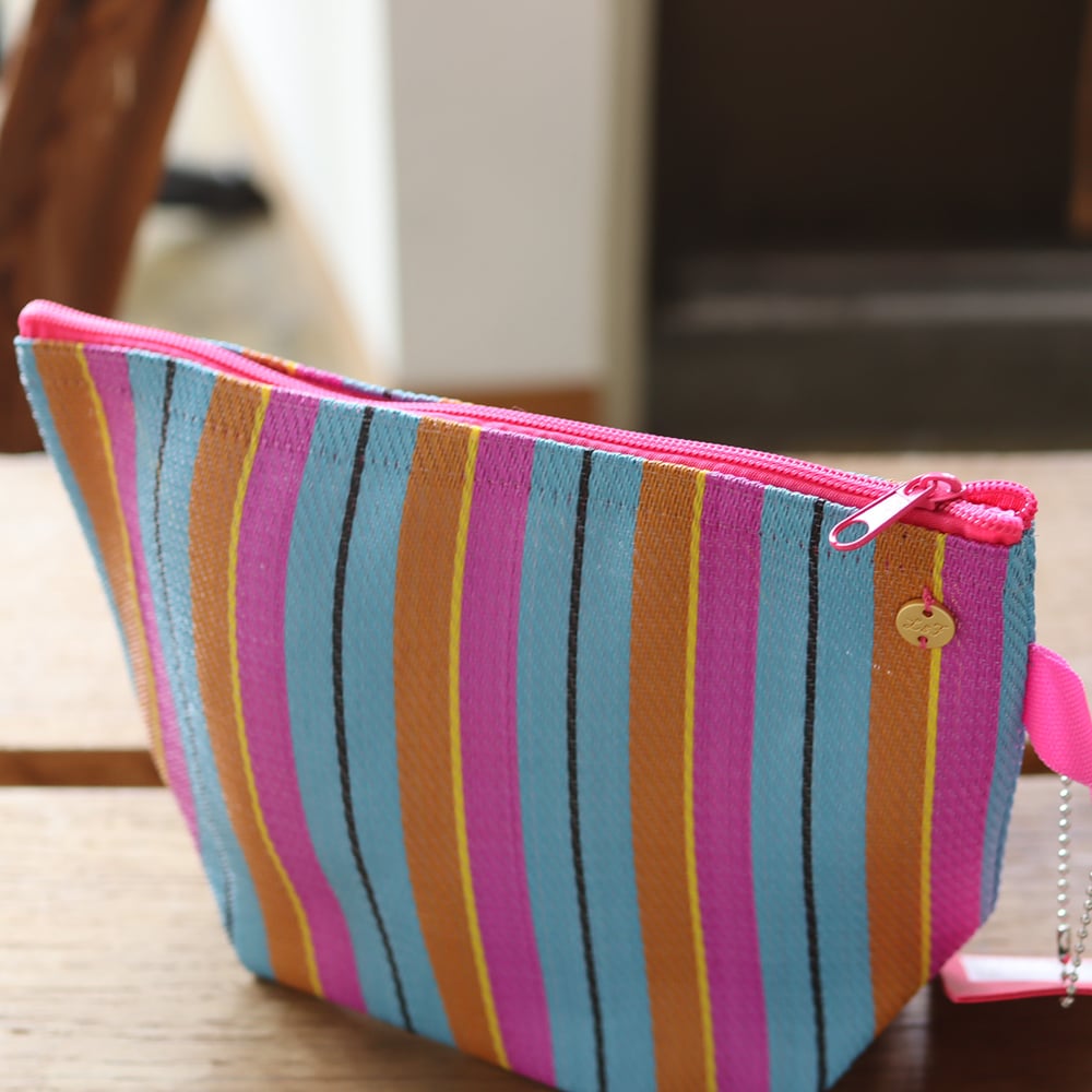 専用☆バッグ＋袋が入るポーチ☆ ジョリーフルール Lila& Fleur Toiletry Bag ポーチ/pink&sax | piccoli