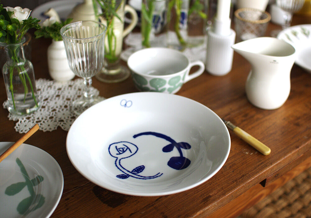 ミナ ペルホネン MINT GREEN FLOWER スープカップ | piccolina