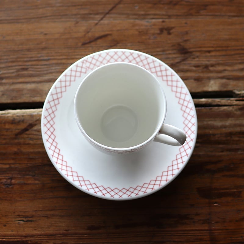 VINTAGE Gustavsberg Nät cup&saucer[pot250501] グ