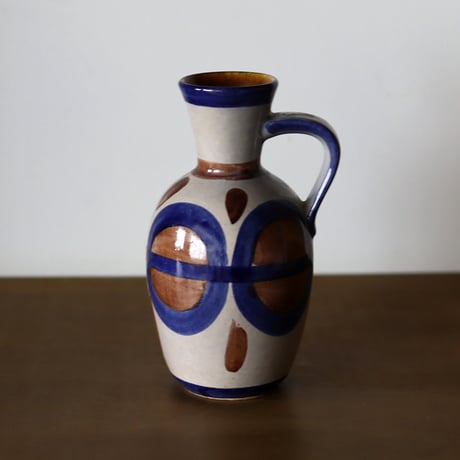 fatlavaブラック 西ドイツ Fat lava ヴィンテージ フラワーベース U Keramik 花器 陶器