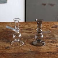 ガラスベースLONG B クリア・グレー flower vase 花器