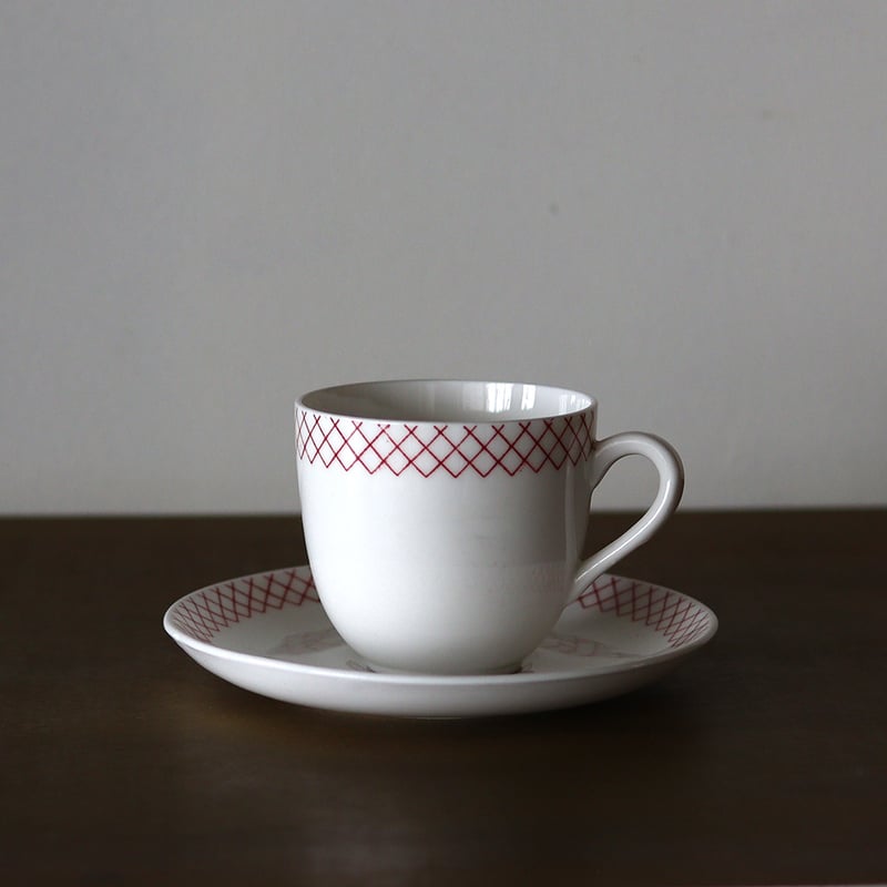 VINTAGE Gustavsberg Nät cup&saucer[pot250501] グ