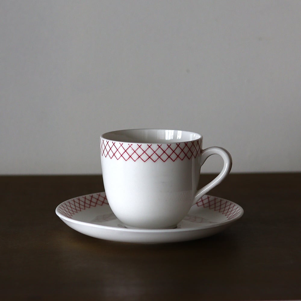 VINTAGE Gustavsberg Nät cup&saucer[pot250501] グ