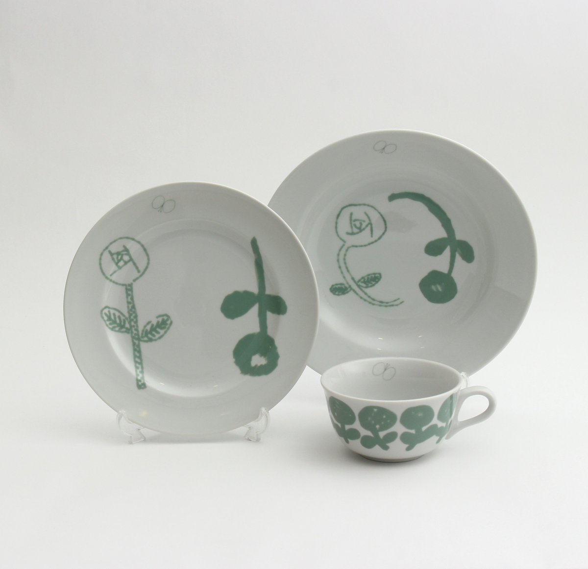ミナ ペルホネン MINT GREEN FLOWER 深プレート23.5cm | picco ミナ ペルホネン MINT GREEN FLOWER 深プレート23.5cm | picco