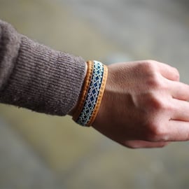 サミーブレスレット サーミブレスレット002(ピューターワイヤー+ピッグスキン+糸