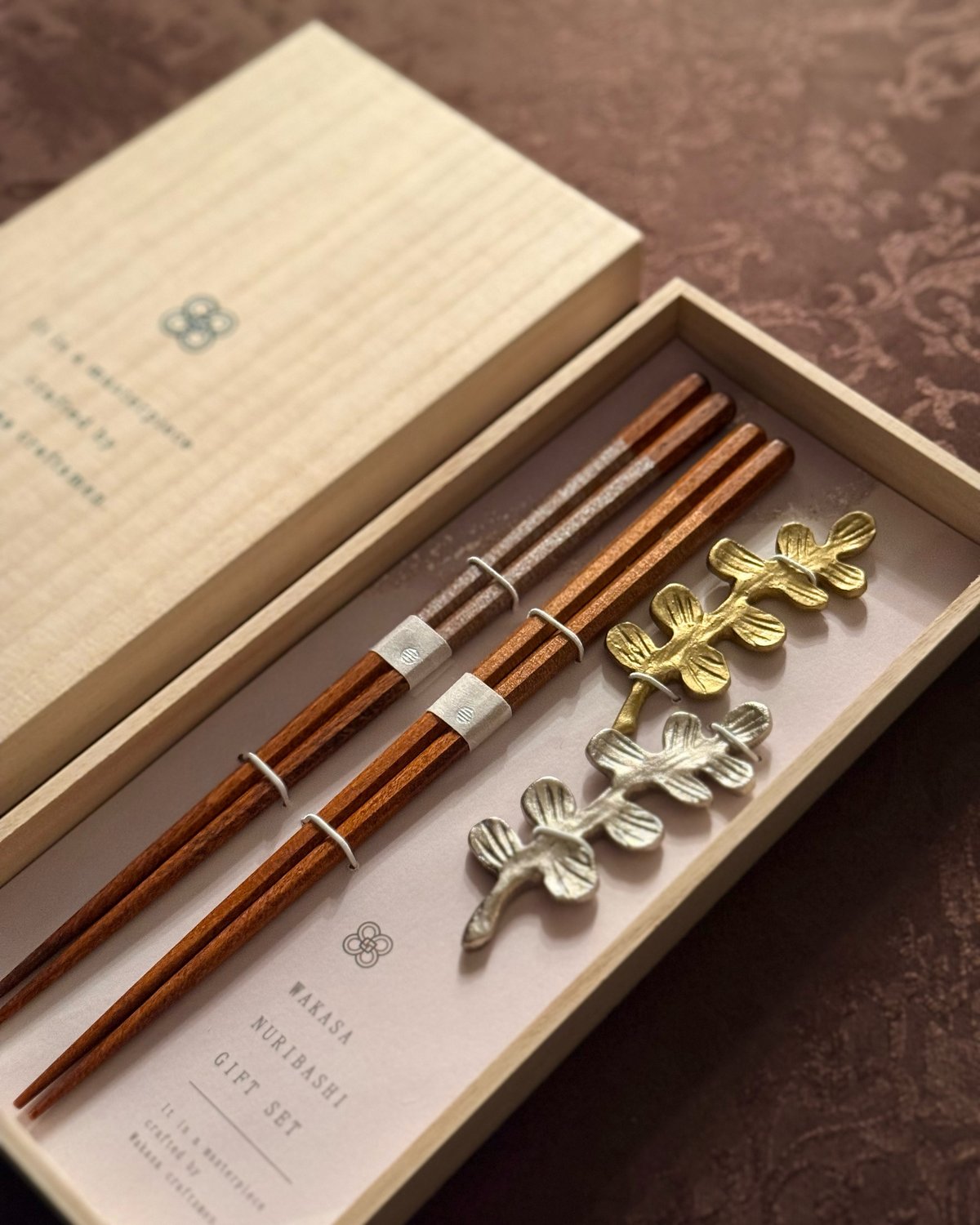 アルミプランツ箸置き揃え オレガノ | お箸のカワイウェブストア