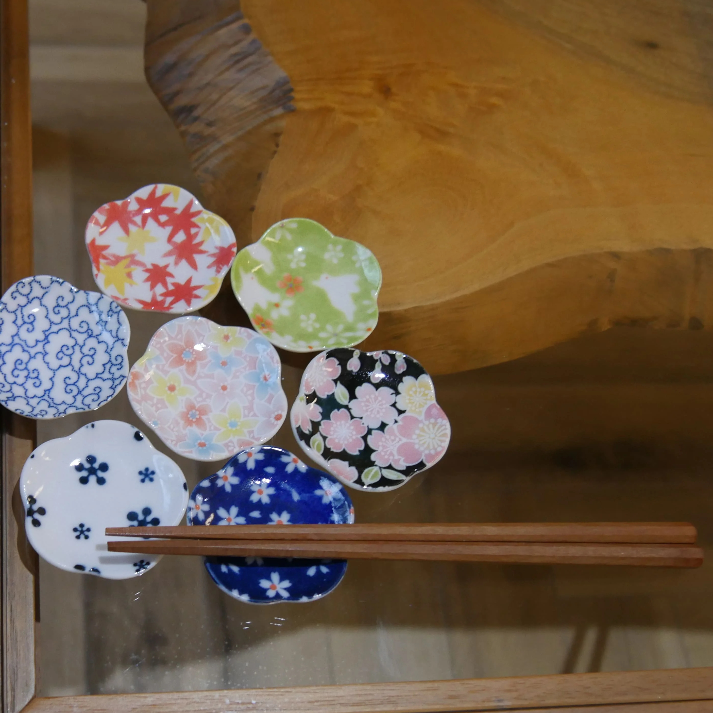 年代物 花形陶器箸置きセット 6個 オンラインストア限定】花形箸置 | お箸のカワイウェブストア