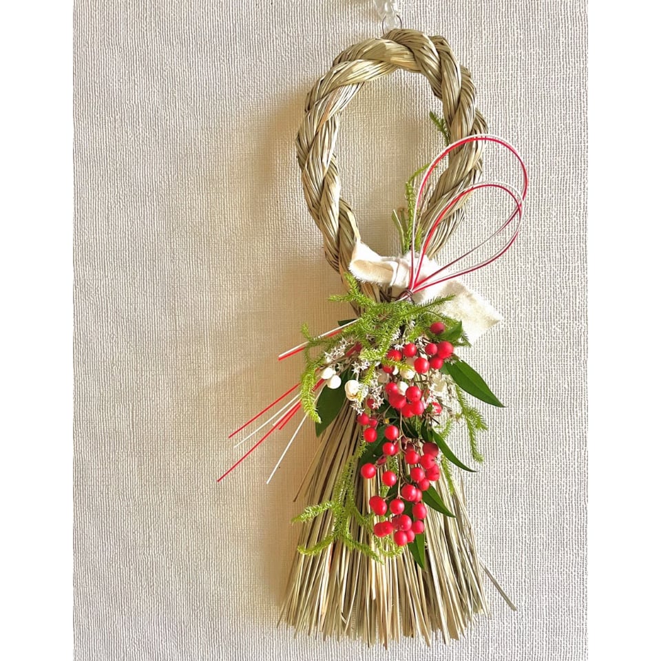 69.2way お正月飾り しめ縄 注連縄 スワッグ リース