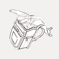 【STICKER-S SIZE】CATS IN THE BAG 05