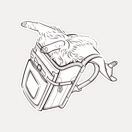 【STICKER-S SIZE】CATS IN THE BAG 05
