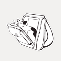 【STICKER-L SIZE】CATS IN THE BAG 05