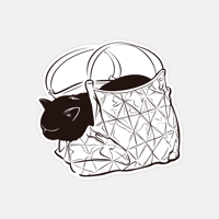【STICKER-S SIZE】CATS IN THE BAG 04