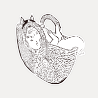 【STICKER-S SIZE】CATS IN THE BAG 03