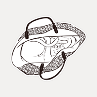 【STICKER-S SIZE】CATS IN THE BAG 02