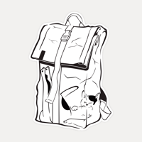 【STICKER-L SIZE】CATS IN THE BAG 02