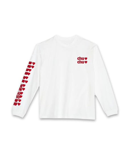 "chu chu" LOGO HEART L/S T-SHIRT