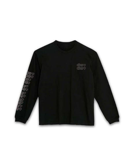 "chu chu" LOGO HEART L/S T-SHIRT