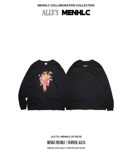 ALLY’s flower &plants × MENHLC L/S TEE 02