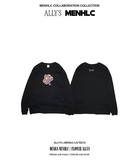 ALLY’s flower &plants × MENHLC L/S TEE 01