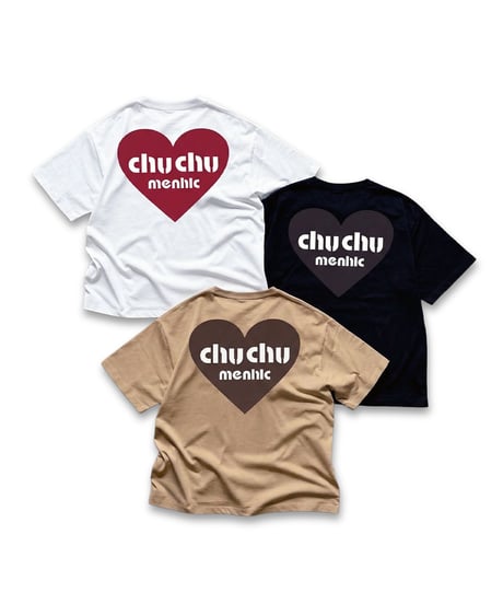 "chu chu" LOGO HEART T-SHIRT