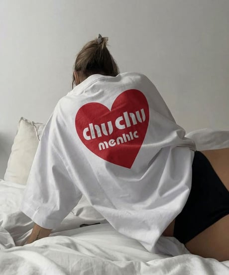 "chu chu" LOGO HEART T-SHIRT