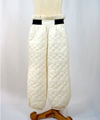 quilt pants アイボリー　LLサイズ