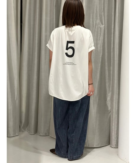 ayane｜フレンチスリーブバックロゴフレンチスリーブバックロゴTシャツ