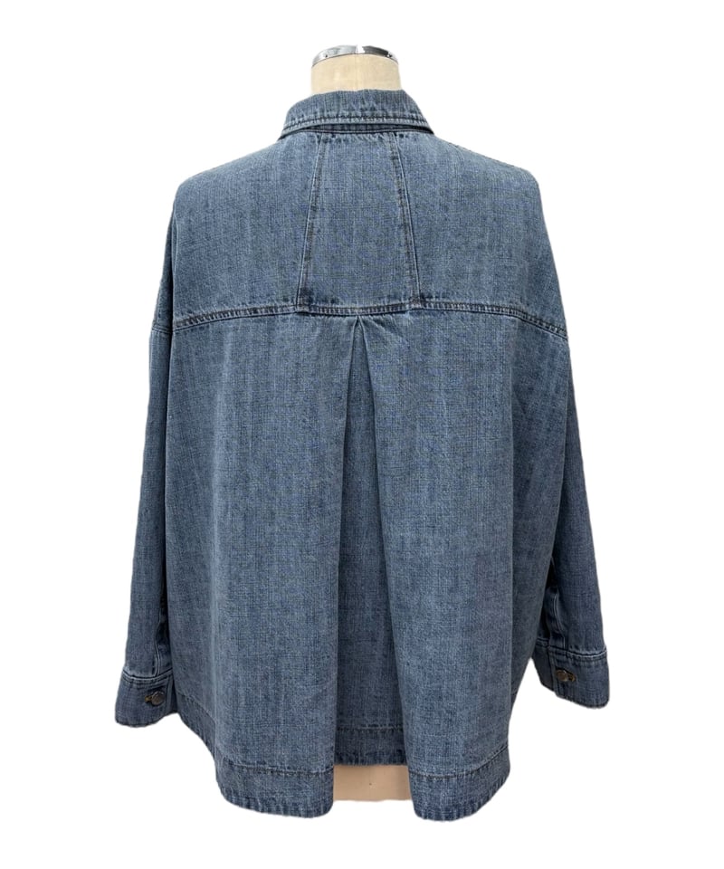 ebure　ショートデニムジャケット リネン混 ベージュ ebure ショートデニムジャケット リネン混 ベージュ ebure