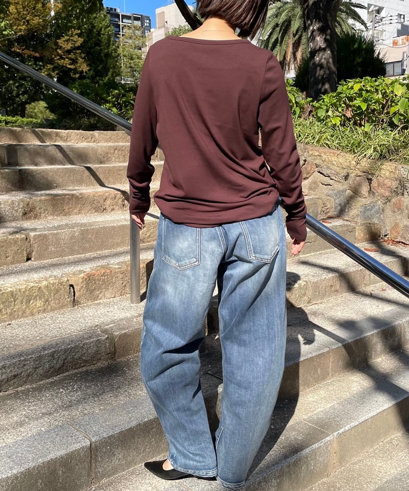 ご予約即納】アンナケリー│裏起毛モロッコデニムパンツ 68254602 | TO