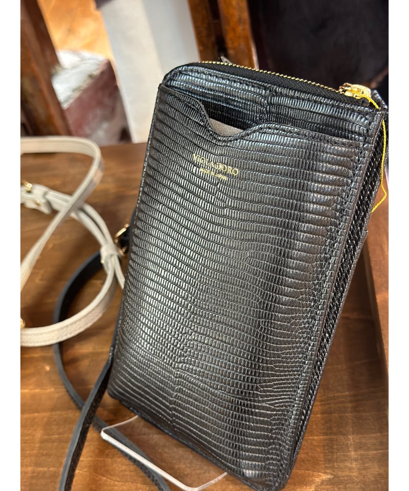 VIOLAd'ORO|リザード型押しレザー スマートフォンポシェット | TO VIOLAd'ORO|リザード型押しレザー スマートフォンポシェット | TO