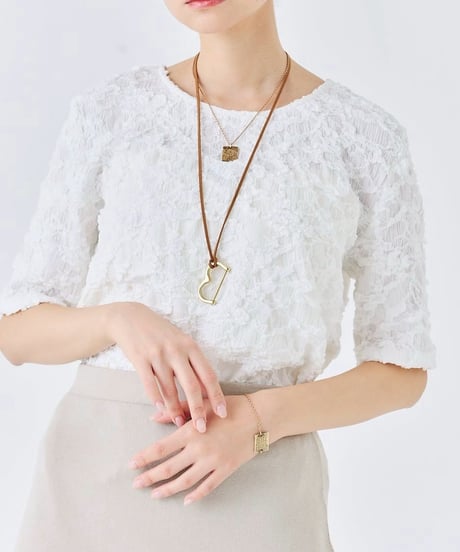 TORAZZO DONNA │  ジャガード半袖トップス