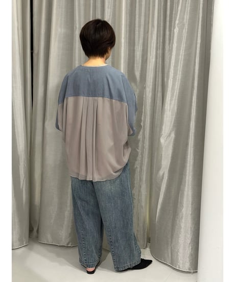 ayane｜麻混デニムバレルレッグパンツ
