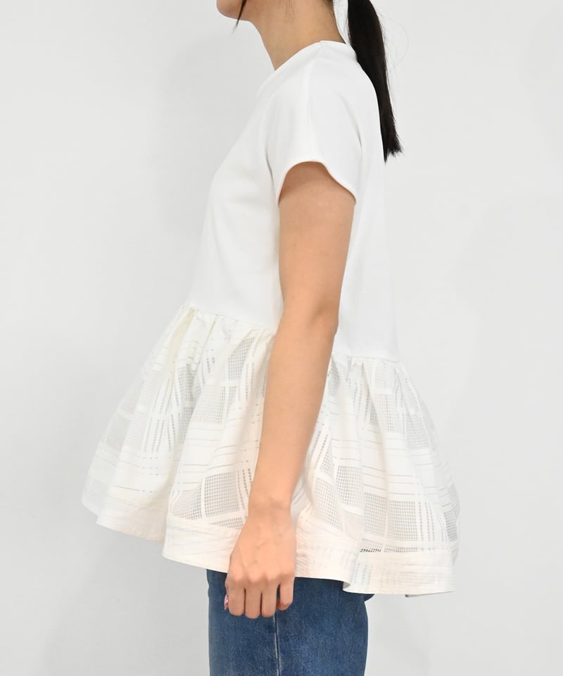 TORRZZO DONNA】 カット×シアーフレアブラウス 6267-390 | TO