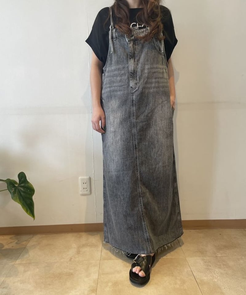 ★男前 ミリタリー ペイント デニム リメイク ジャンパースカート★ ☆男前 ミリタリー ペイント デニム リメイク ジャンパー