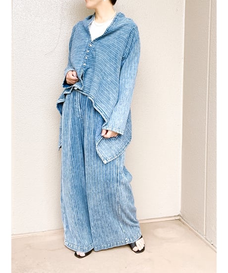 ANTGAUGE│インディゴカットソーワイドストレートパンツ