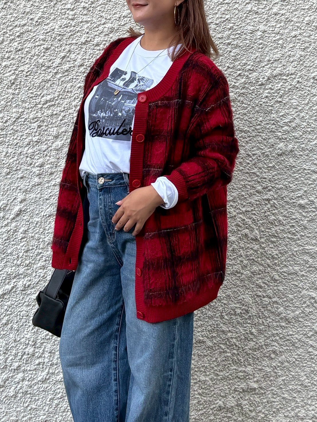 ROSIEE】オンブレチェック柄カーディガン R791237 | TO