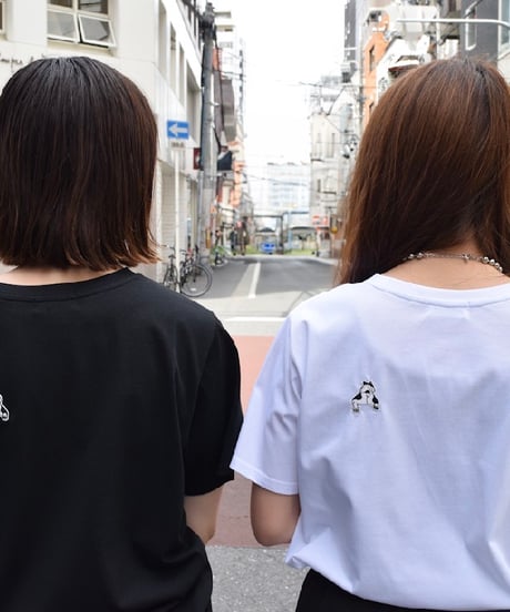 ROSIEE｜前後フレンチブルドッグワッペン風刺繍ロンT