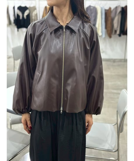 【TORRZZO DONNA】　エコレザーバルーンジャケット　6269-531