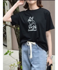 ROSIEE｜フレンチブルドッグコード刺繍Tシャツ