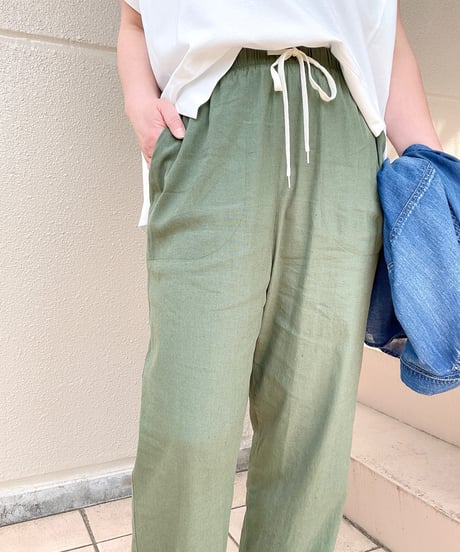 cafune │  コットンリネンテーパードパンツ
