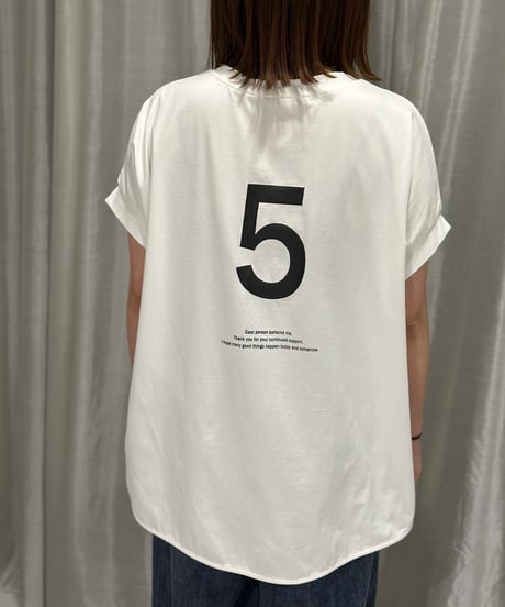 ayane｜フレンチスリーブバックロゴフレンチスリーブバックロゴTシャツ