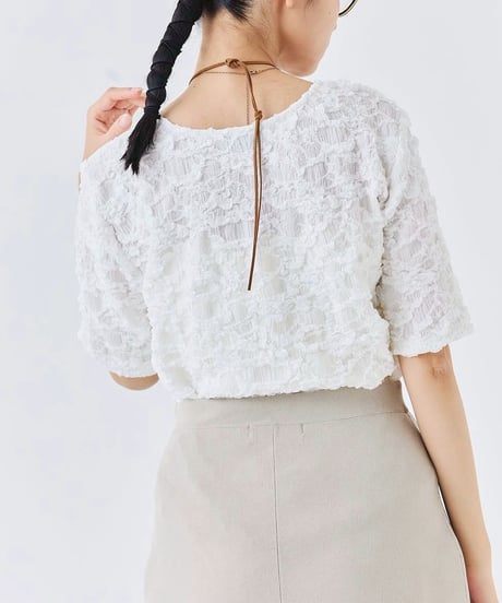 TORAZZO DONNA │  ジャガード半袖トップス