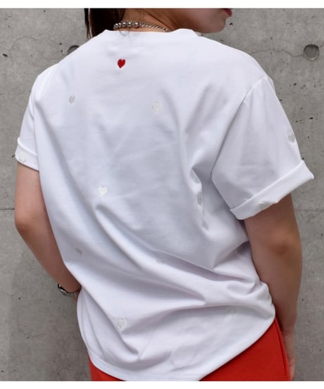 ROSIEE┃ハート刺繍Ｔシャツ