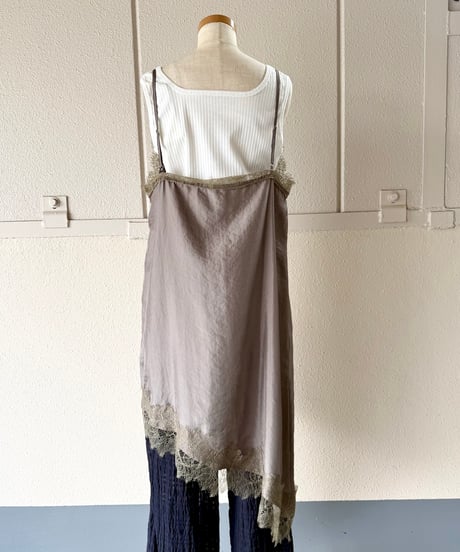 【CLOCHE】アシンメトリーレースキャミワンピース　　652-85711