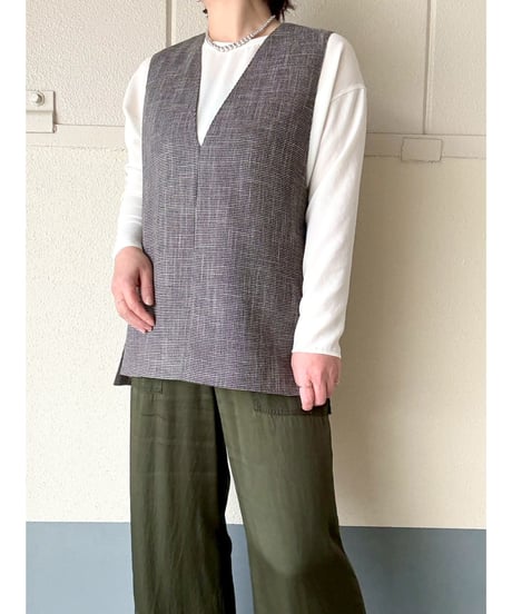 メッシュツィードベスト