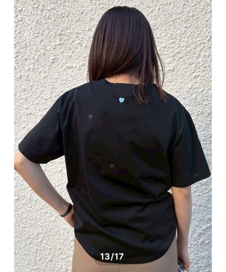 ROSIEE┃ハート刺繍Ｔシャツ